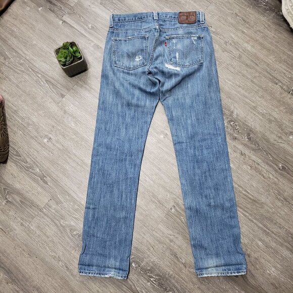 Vintage Levi's 511 Redone Jeans Sz 32 Mens - Picture 3 of 12